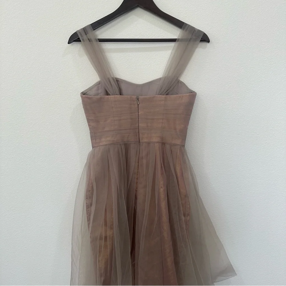 WHITE by Vera Wang metallic mesh dress - Picture 5 of 7